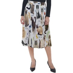 Cats, All, Collage, Cat Classic Velour Midi Skirt 