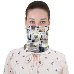 Cats, All, Collage, Cat Face Covering Bandana (adult) by kyorashop23