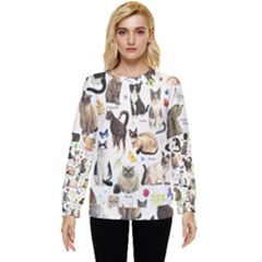 Cats, All, Collage, Cat Hidden Pocket Sweatshirt