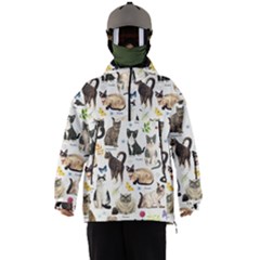 Cats, All, Collage, Cat Men s Ski And Snowboard Waterproof Breathable Jacket by kyorashop23