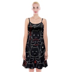 Catty Spaghetti Strap Velvet Dress