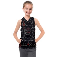 Catty Kids  Sleeveless Hoodie by kyorashop23