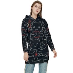 Catty Women s Long Oversized Pullover Hoodie