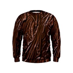 Chocolate Texture, Dark Chocolate Background Kids  Sweatshirt