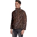 Chocolate Texture, Dark Chocolate Background Men s Puffer Bubble Jacket Coat View2