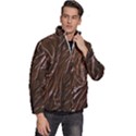 Chocolate Texture, Dark Chocolate Background Men s Puffer Bubble Jacket Coat View3