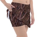 Chocolate Texture, Dark Chocolate Background Classic Tennis Skirt View3