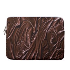 Chocolate Texture, Dark Chocolate Background 14  Vertical Laptop Sleeve Case With Pocket by kyorashop23