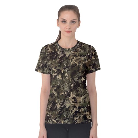 Camouflage Army Survival Uniform Women s Cotton T-shirt by Posterlux