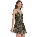 Camouflage Army Survival Uniform Body Wrap Sleeveless V-Neck Mini Dress View3