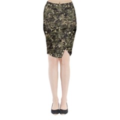 Camouflage Army Survival Uniform Midi Wrap Pencil Skirt