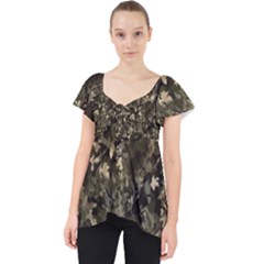 Camouflage Army Survival Uniform Lace Front Dolly Top