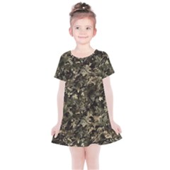 Camouflage Army Survival Uniform Kids  Simple Cotton Dress