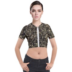 Camouflage Army Survival Uniform Short Sleeve Cropped Jacket