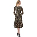 Camouflage Army Survival Uniform Ruffle End Midi Chiffon Dress View2