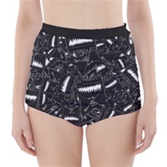 Cryptic Creature Pattern  High-waisted Bikini Bottoms by dflcprintsclothing