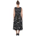 Cryptic Creature Pattern  Midi Tie-Back Chiffon Dress View2