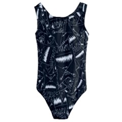 Cryptic Creature Pattern  Kids  Cut-out Back One Piece Swimsuit