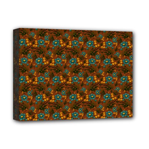 Blue Bloom Bouquet Deluxe Canvas 16  X 12  (stretched)  by GeekLover