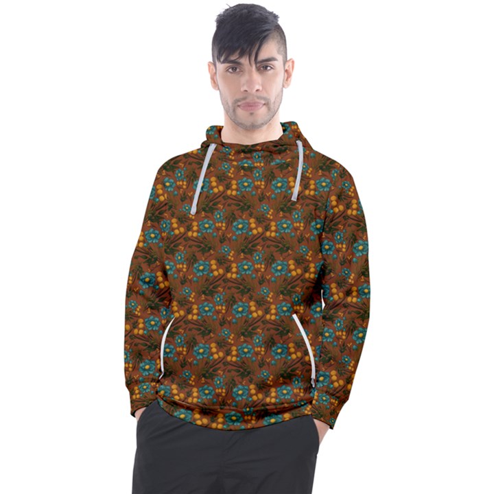 Blue Bloom Bouquet Men s Pullover Hoodie