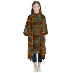 Blue Bloom Bouquet Kids  Hooded Rain Ponchos by GeekLover