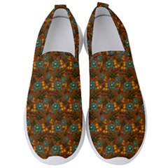 Blue Bloom Bouquet Men s Slip On Sneakers by GeekLover