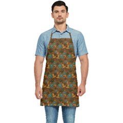 Blue Bloom Bouquet Kitchen Apron by GeekLover