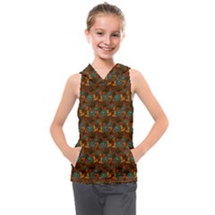 Blue Bloom Bouquet Kids  Sleeveless Hoodie by GeekLover