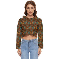 Blue Bloom Bouquet Women s Lightweight Cropped Hoodie by GeekLover