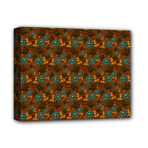 Blue Bloom Bouquet Deluxe Canvas 14  X 11  (stretched) by GeekLover