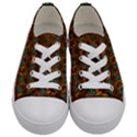 Blue Bloom Bouquet Kids  Low Top Canvas Sneakers View1