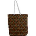 Blue Bloom Bouquet Full Print Rope Handle Tote (Large) View2