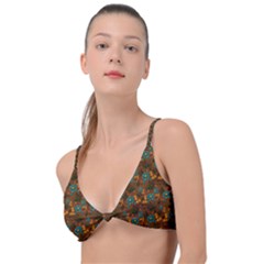 Blue Bloom Bouquet Knot Up Bikini Top by GeekLover