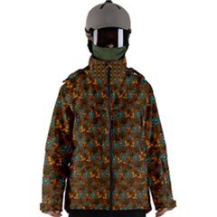 Blue Bloom Bouquet Men s Zip Ski And Snowboard Waterproof Breathable Jacket by GeekLover