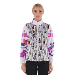 Bottle Chic Print Patterns Women s Bomber Jacket