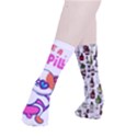 Bottle Chic Print Patterns Smooth Crew Length Tube Socks View3