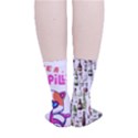 Bottle Chic Print Patterns Smooth Crew Length Tube Socks View4