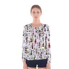 Bottle Chic Print Patterns Women s Long Sleeve T-shirt