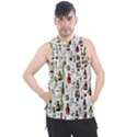 Bottle Chic Print Patterns Men s Sleeveless Hoodie View1