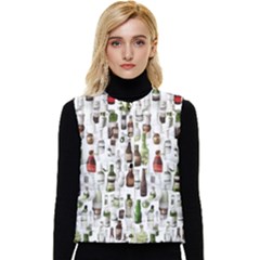 Bottle Chic Print Patterns Women s Button Up Puffer Vest