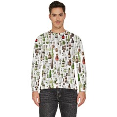 Bottle Chic Print Patterns Men s Fleece Sweatshirt