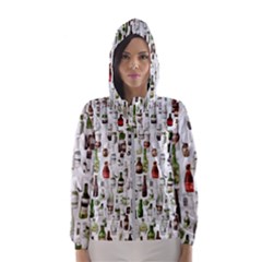 Bottle Chic Print Patterns Women s Hooded Windbreaker