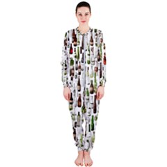 Bottle Chic Print Patterns Onepiece Jumpsuit (ladies)