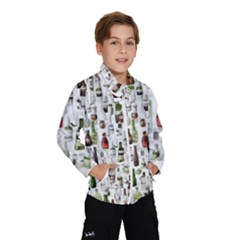 Bottle Chic Print Patterns Kids  Windbreaker