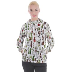 Bottle Chic Print Patterns Women s Hooded Pullover