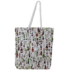 Bottle Chic Print Patterns Full Print Rope Handle Tote (large) by BellaVistaTshirt02