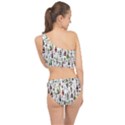 Bottle Chic Print Patterns Spliced Up Two Piece Swimsuit View2