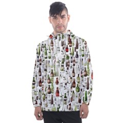 Bottle Chic Print Patterns Men s Front Pocket Pullover Windbreaker