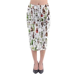 Bottle Chic Print Patterns Midi Pencil Skirt by BellaVistaTshirt02