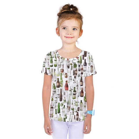 Bottle Chic Print Patterns Kids  One Piece T-shirt by BellaVistaTshirt02